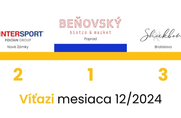 Víťazi Visa Slovak Top Shop za mesiac december 2024